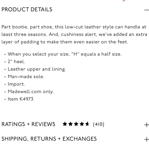 Madewell The Brady Brown Leather Pointed Toe Lowcut Booties 9.5 Classic - Picture 14 of 16